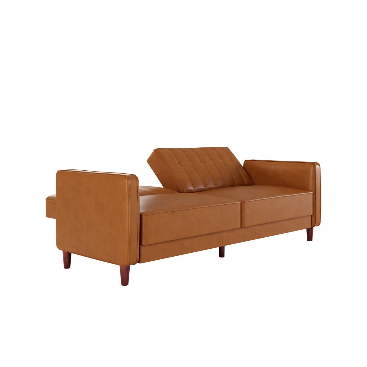 Chen 81.5'' Faux Leather Convertible Sofa