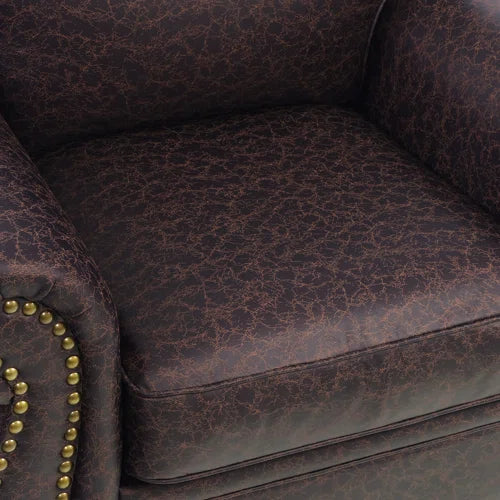 Chen 71.5'' Wide Faux Leather Loveseat Rolled Arm Sofa