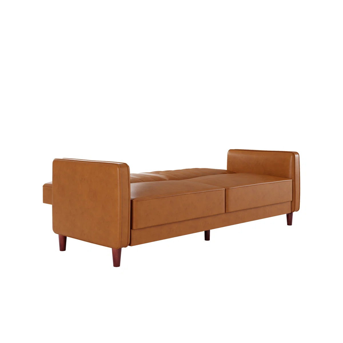 Chen 81.5'' Faux Leather Convertible Sofa