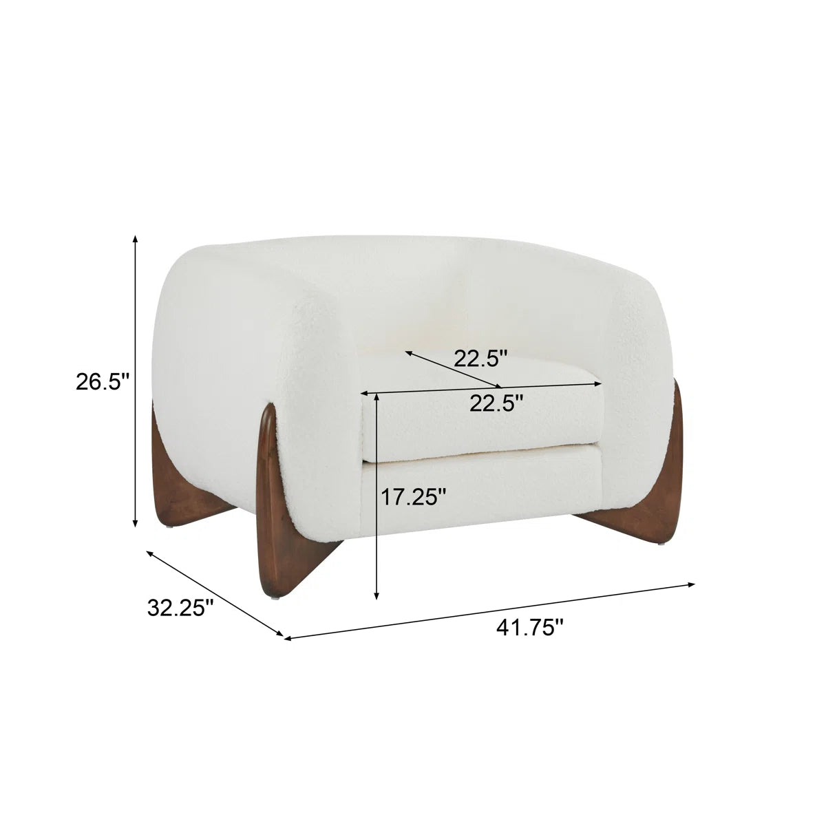 41" Rhudine Boucle Upholstered Sofa