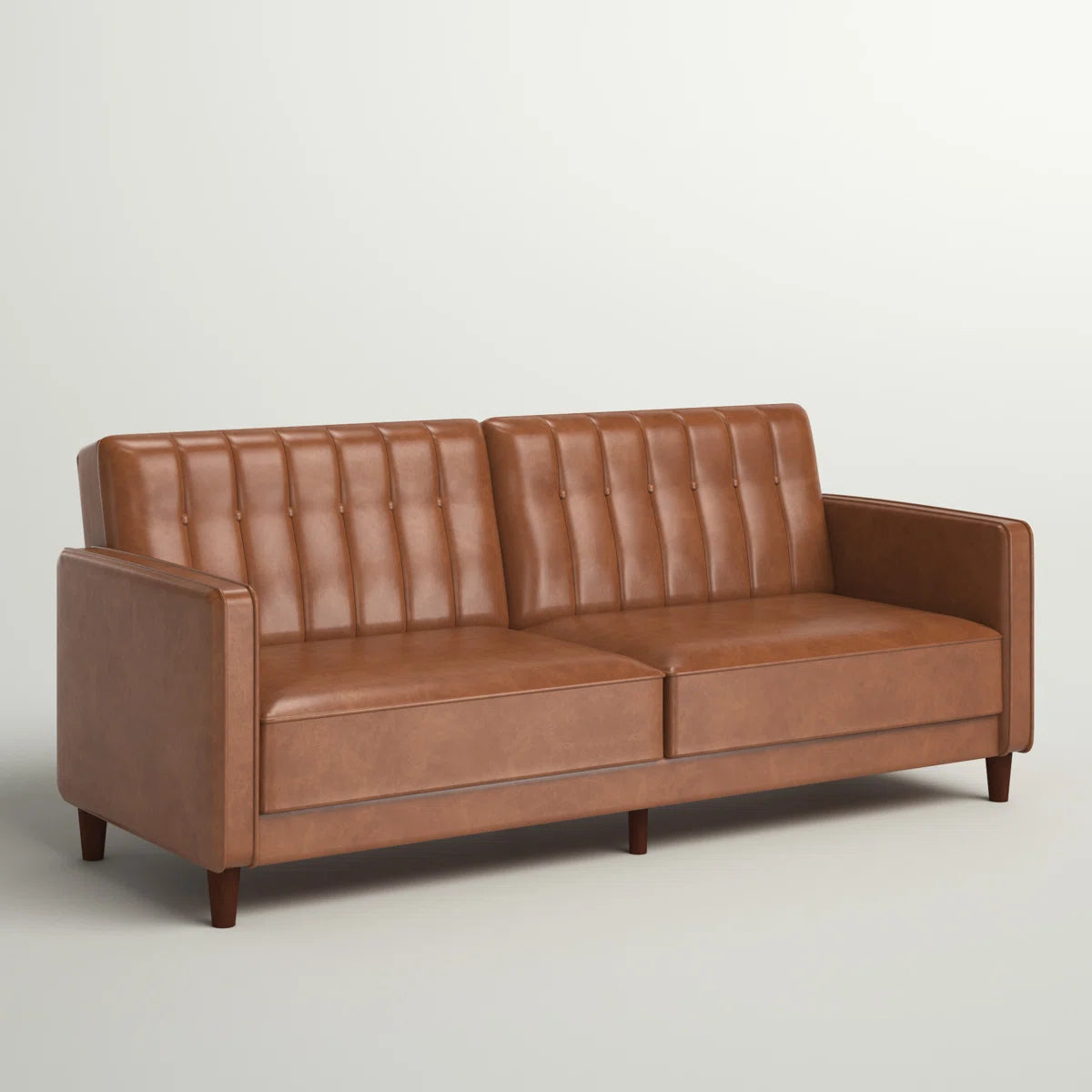 Chen 81.5'' Faux Leather Convertible Sofa