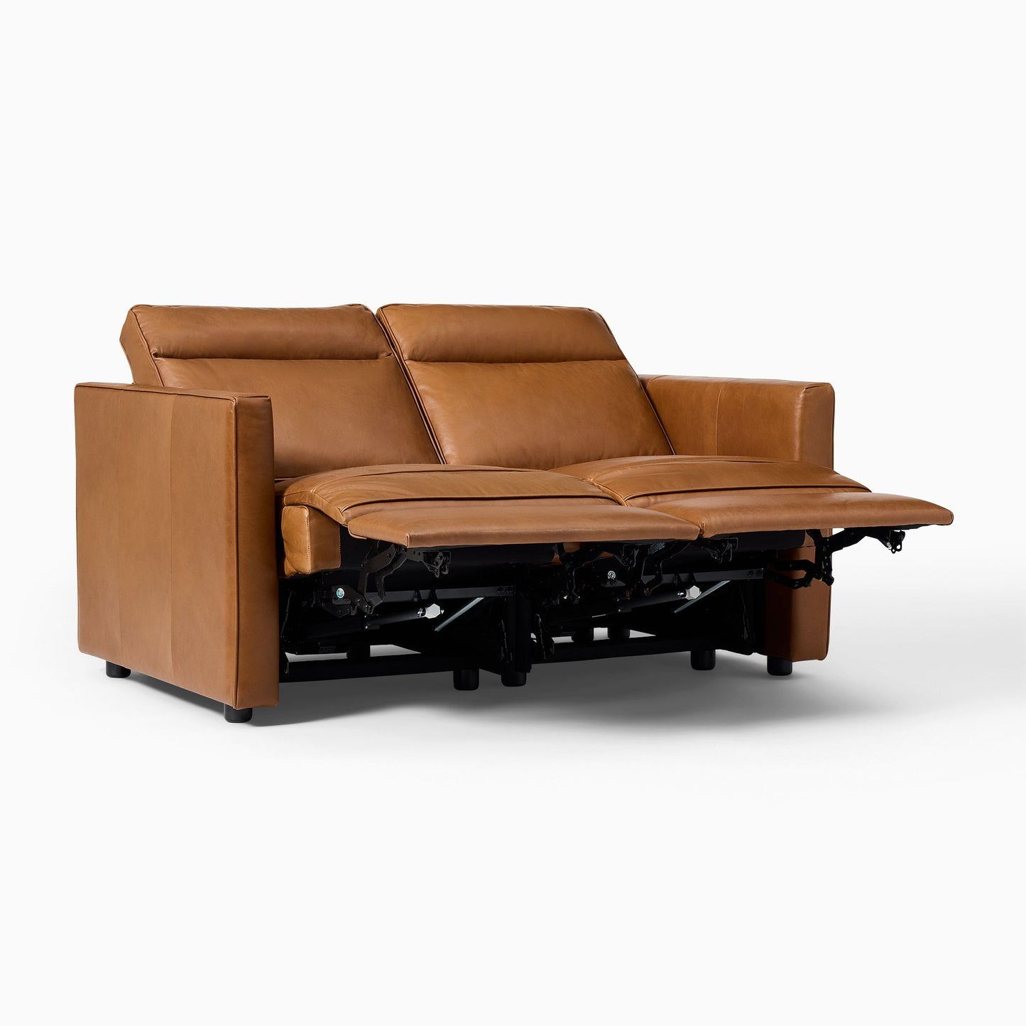 Chen 60" Reclining Leather Sofa