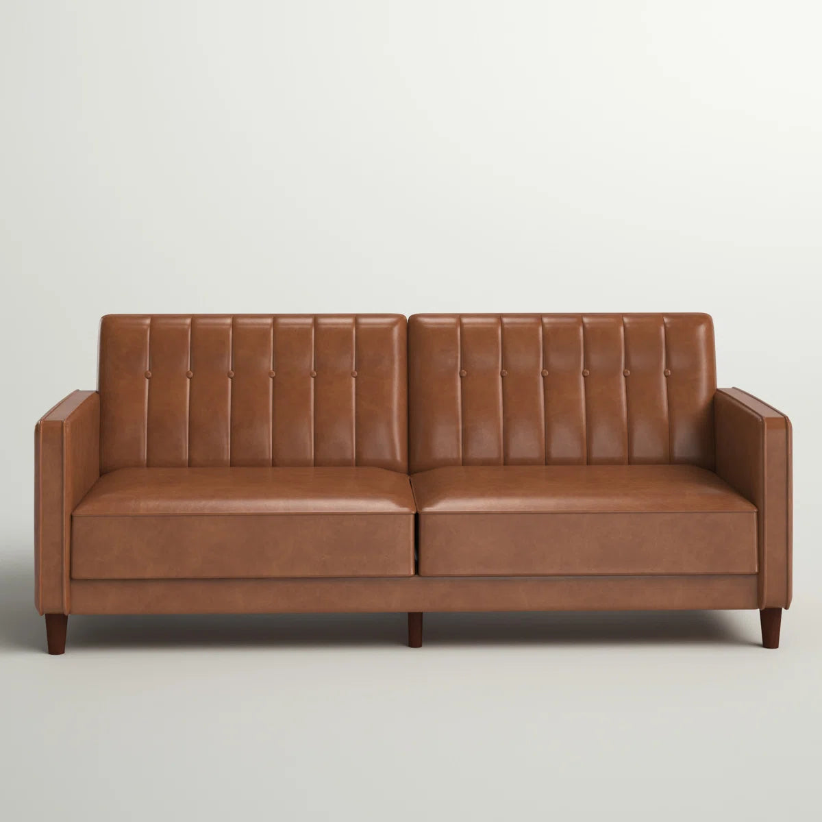 Chen 81.5'' Faux Leather Convertible Sofa