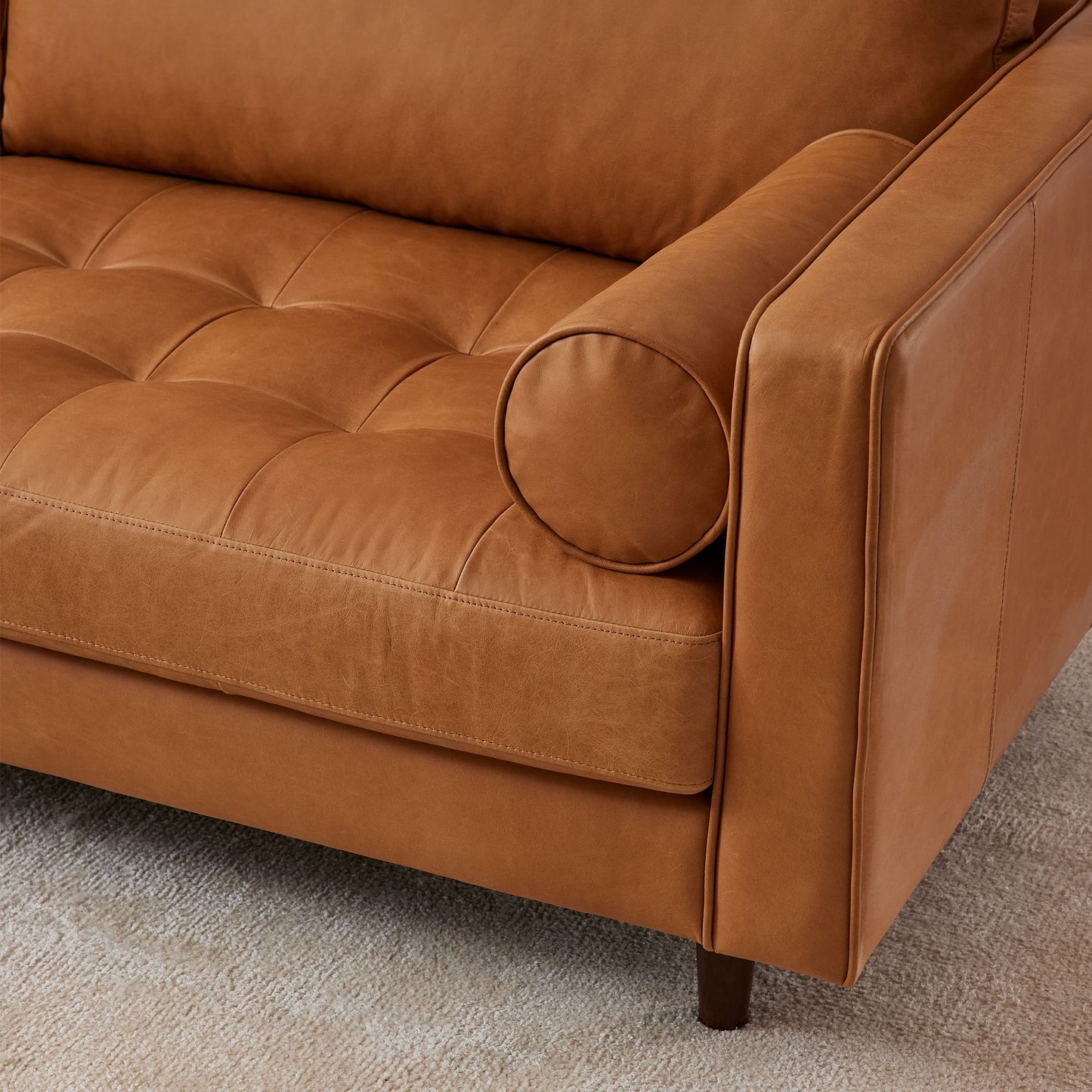 Chen 72" Leather Sofa