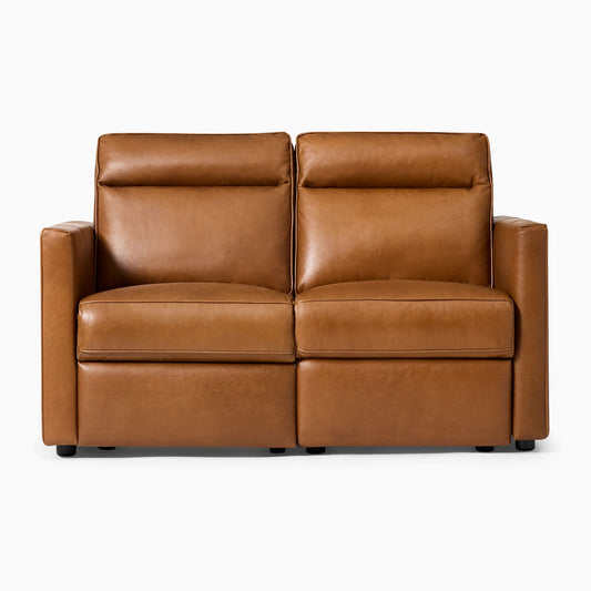 Chen 60" Reclining Leather Sofa