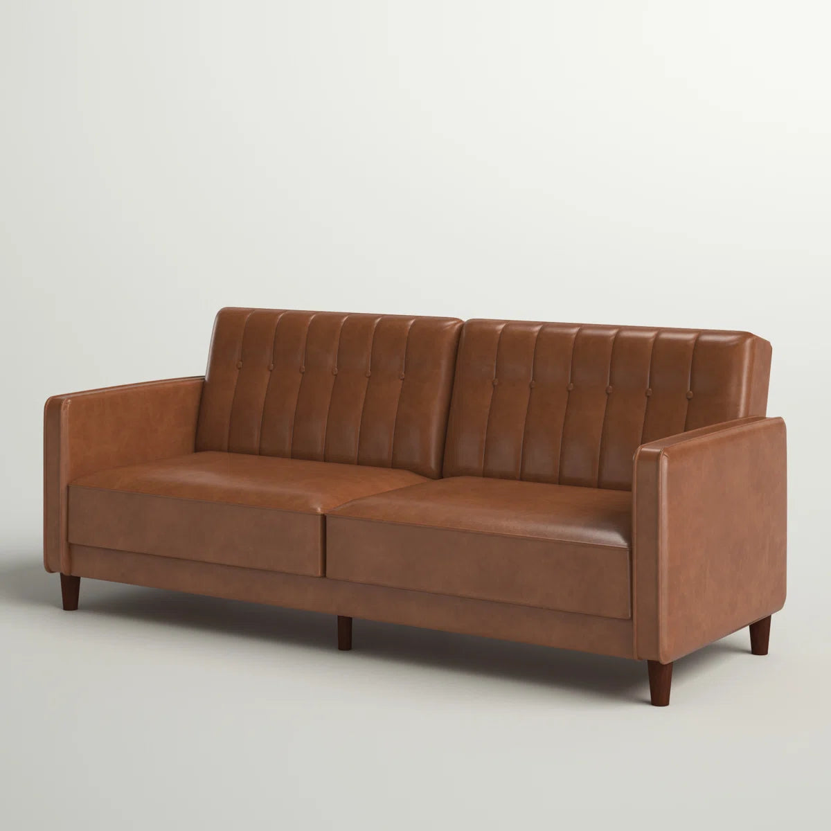 Chen 81.5'' Faux Leather Convertible Sofa