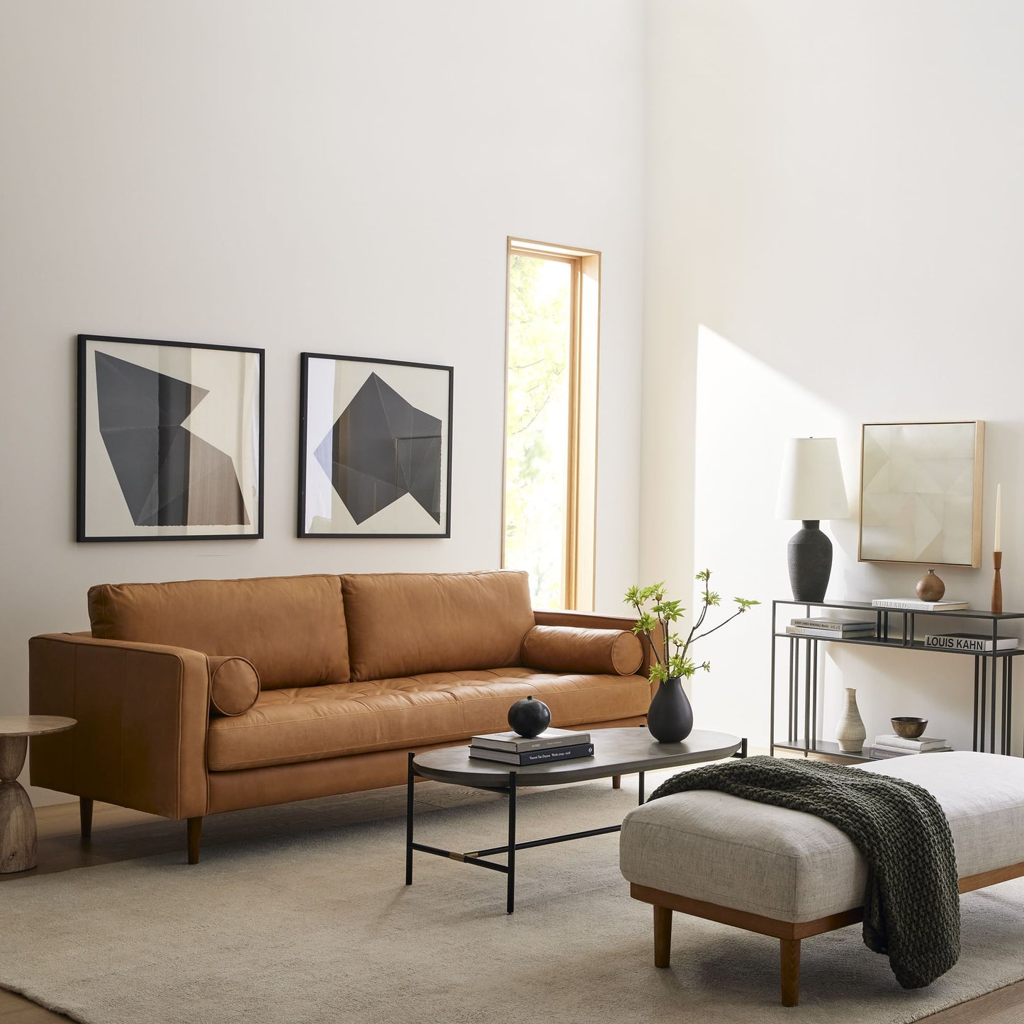 Chen 72" Leather Sofa