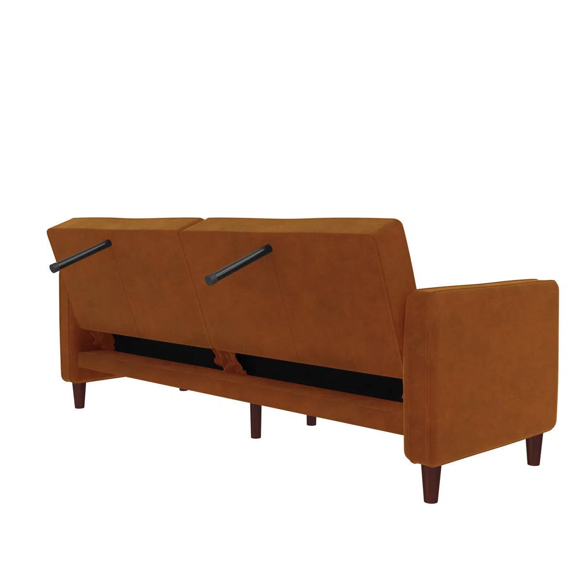 Chen 81.5'' Faux Leather Convertible Sofa