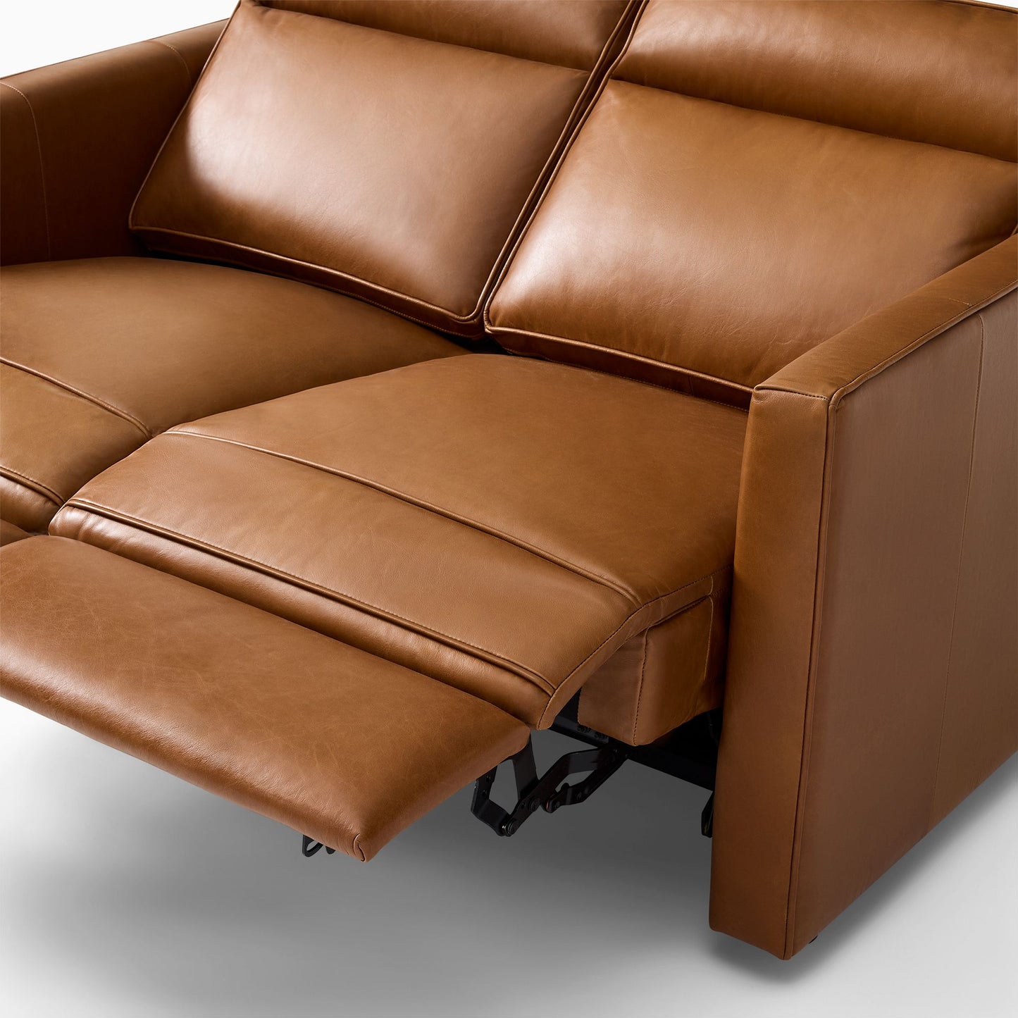 Chen 60" Reclining Leather Sofa