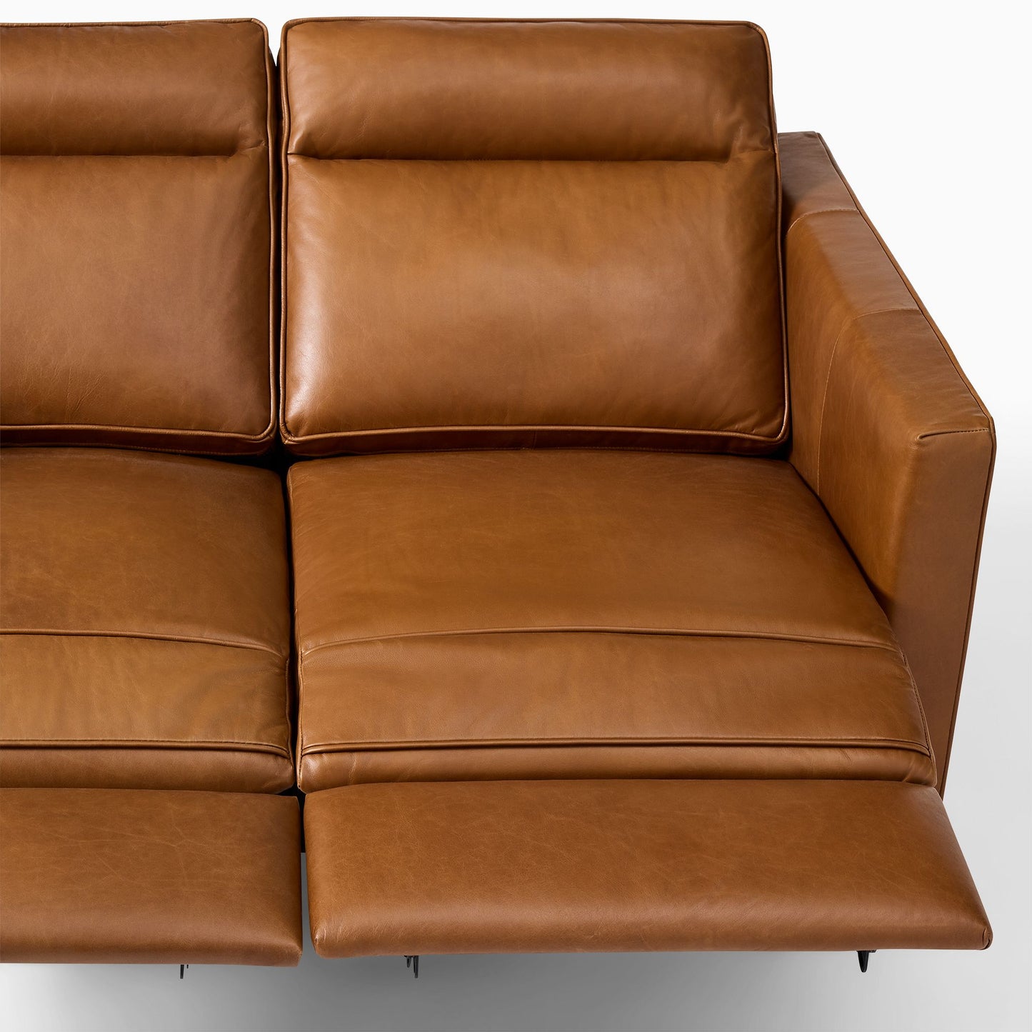 Chen 60" Reclining Leather Sofa