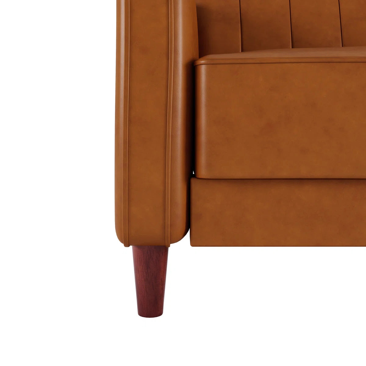 Chen 81.5'' Faux Leather Convertible Sofa